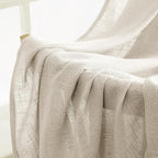 MIULEE Cream Linen Curtains 90 Inch Long 2 Panels - Image 6