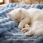 Bedsure 3D Fleece Bubble Blanket - Image 3