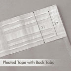MIULEE Stone Back Tab Blackout Curtains 120 Inch Long 2 Panels Set - Image 2