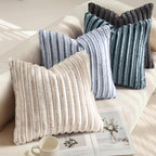 decorUhome Cozy Faux Fur Throw Pillow Covers 22x22 Set of 2 Decorative Soft - Image 4