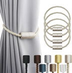 4 Pack Strong Magnetic Curtain Tiebacks Outdoor Elegant Decorative Tie Backs by CurtainTiebacks