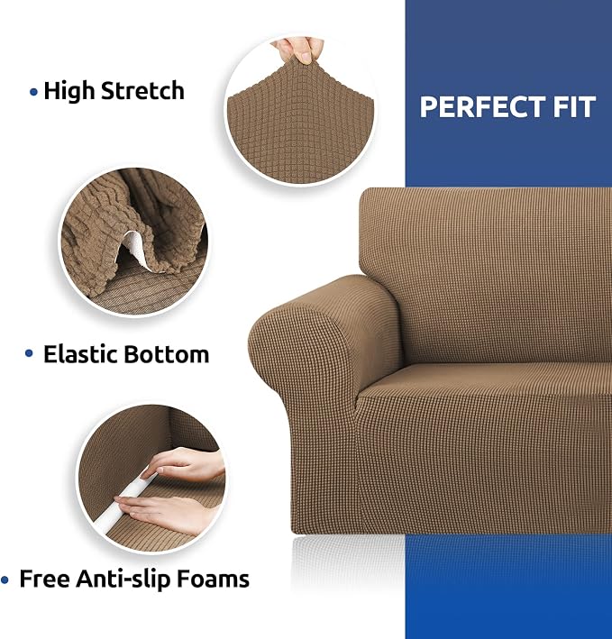 KEKUOU Stretch Oversized Sofa Slipcover 1 Piece Couch Sofa Cover Furniture - Image 6