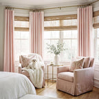 RYB HOME Pink 100%Blackout Linen Curtains - Image 2