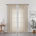 OWENIE Taupe Sheer Curtains 78 inches Long by OWENIE