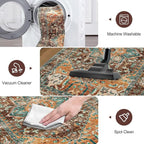 Yamaziot Washable Runner Rug, 2x6 Non-Slip Boho Vintage Hallway Rug Runner - Image 5