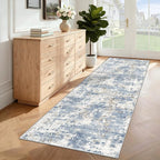 2x7 Runner Rug for Hallway, Washable Modern Abstract Runner Rugs Neutral Soft - Image 4