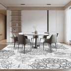 HEBE Washable Area Rug 8'x10' Non Slip Soft Distressed Medallion Bedroom & - Image 8