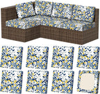 8Pcs Stretch Patio Cushion Covers, Outdoor Couch & Sofa Replacement Slipcovers by VORSHAPE
