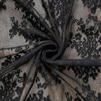 YJ YANJUN Vintage Lace Curtains 90 Inches Long- Victorian Floral Pattern Black - Image 6