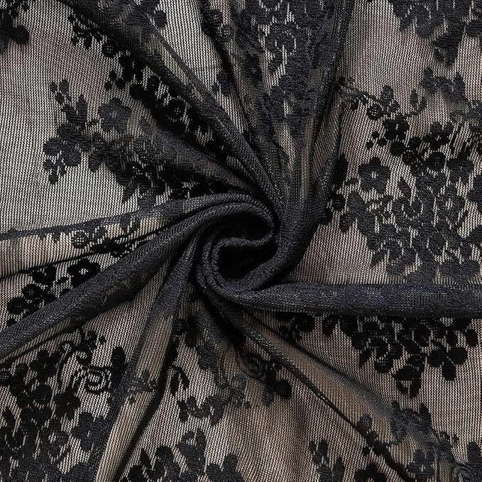 YJ YANJUN Vintage Lace Curtains 80 inch Length 2 Panles - Image 6