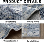 5x7 Area Rugs Washable Rug: Modern Abstract Living Room Rug Soft Anti-Skid Thin - Image 5