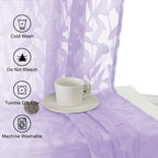 Lecloud Leia Light Purple Sheer Curtains 54 Inch Length 2 Panels, Light - Image 6