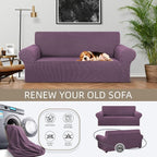 KEKUOU Stretch Loveseat Sofa Cover Slipcover, Couch Covers - Image 3