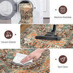 Yamaziot Washable Kitchen Runner Rug Set of 2, Non-Slip Boho Vintage Hallway - Image 5