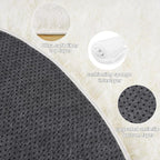 5'x5' Cream Round Rugs for Girls Bedroom, Ultra Soft Fluffy Circle Rug for Kids - Image 5