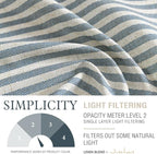 jinchan Tie Up Linen Textured Striped Bow Tie Curtain - Image 4
