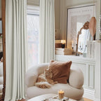 RYB HOME Ivory White 100% Blackout Curtains - Image 2