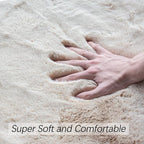ORINOVA 5x8 Area Rug Light Brown Beige Plush Shaggy Rugs - Image 5