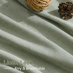 Desert Sage Linen Curtains for Living Room 100 Inches Long Light Filtering Semi - Image 4