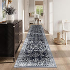 Yamaziot Washable Runner Rug 2x12 – Non Slip Boho Floral Hallway Runner Rug - Image 2