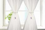 SUQ I OME 2 Pack of Luxury Crystal Beaded Magnetic Curtain Tieback and Holdback - Image 5