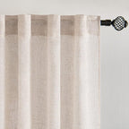 MIULEE Farmhouse Kitchen Curtains 36 Inch Length 2 Panels, Soft Thick Linen - Image 4