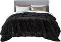 Bedsure GentleSoft Fluffy Black King Size Blanket by BEDSURE