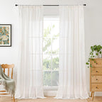 BGment 84 Inches Long Linen Curtains by BGment