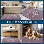 OLANLY Dog Door Mat for Muddy Paws 36x24, Paw Print Design, Absorbs Moisture - Image 8