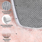 ONASAR Pink 6x9 Area Rugs for Living Room Bedroom, Large Fluffy Bedside Throw - Image 3