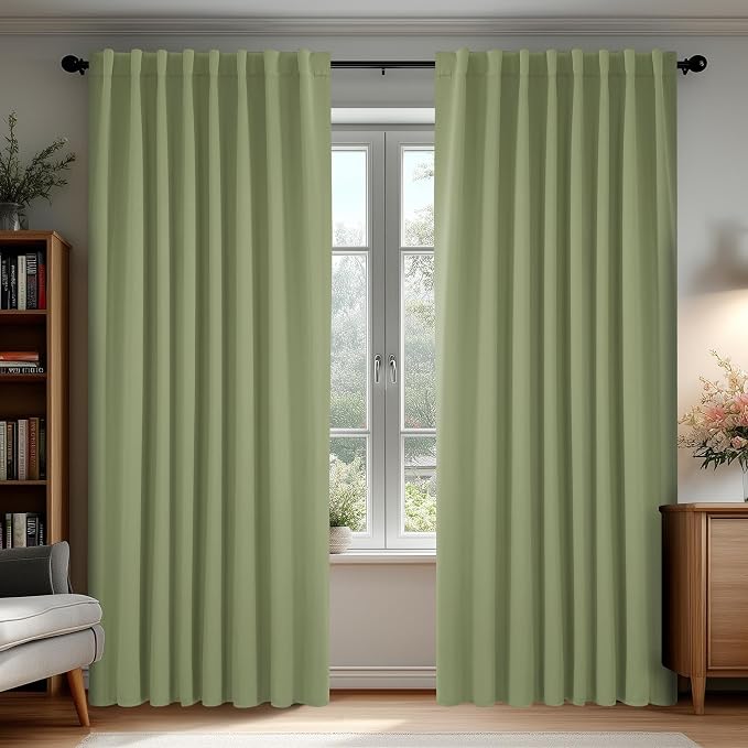 Deconovo Blackout Curtains, Thermal Insulated, W70 x L84 2 Panels, Back Tab by Deconovo
