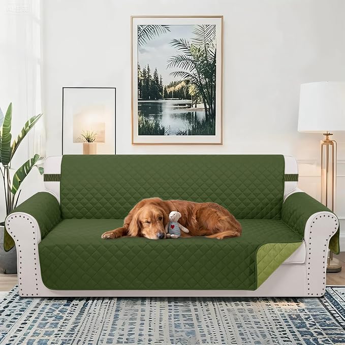 Reversible 4 Seater Sofa Cover 91 Inch Large Couch Cover Furniture Protector - Image 2