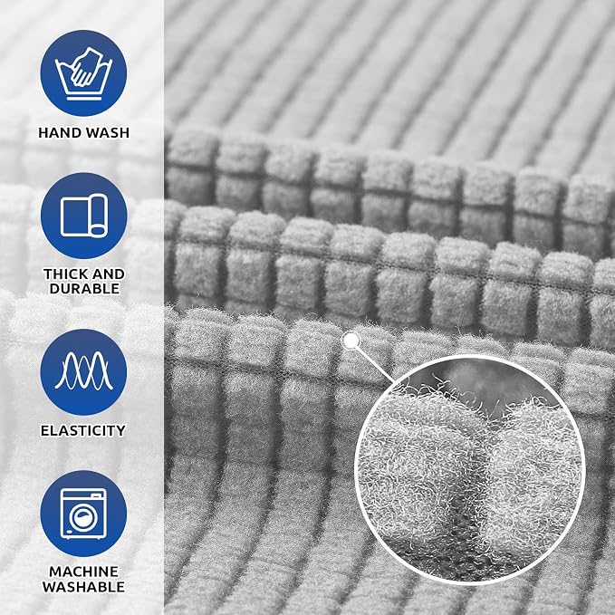 KEKUOU Stretch Oversized Sofa Slipcover 1 Piece Couch Sofa Cover Furniture - Image 3