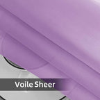 youleyar Solid Sheer Rod Pocket Curtain Voile Draperies 2 Panels White Beige - Image 6