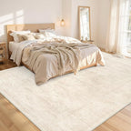 Area Rugs 9x12 Living Room: Vintage Boho Neutral Washable Rug Indoor Soft Large - Image 2