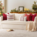 MIULEE Pack of 2 Christmas Pillow Covers 12x20 Inch Red Farmhouse Decorative - Image 6