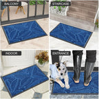 Colorxy Waterproof Doormat, Sturdy Natural Rubber Front Door Mats, Non Slip Low - Image 6