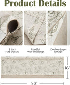 jinchan Linen Floral Valance Curtain - Image 7