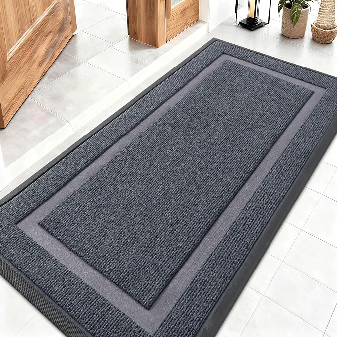 OLANLY Front Door Mat Indoor Outdoor Entrance, Waterproof All-Season, by OLANLY