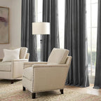 RYB HOME Grey Velvet Curtains 102 inches - Image 6