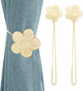 Lewondr Vintage Magnetic Curtain Tieback, 1 Pair Resin Flower Curtain Drapery by Lewondr