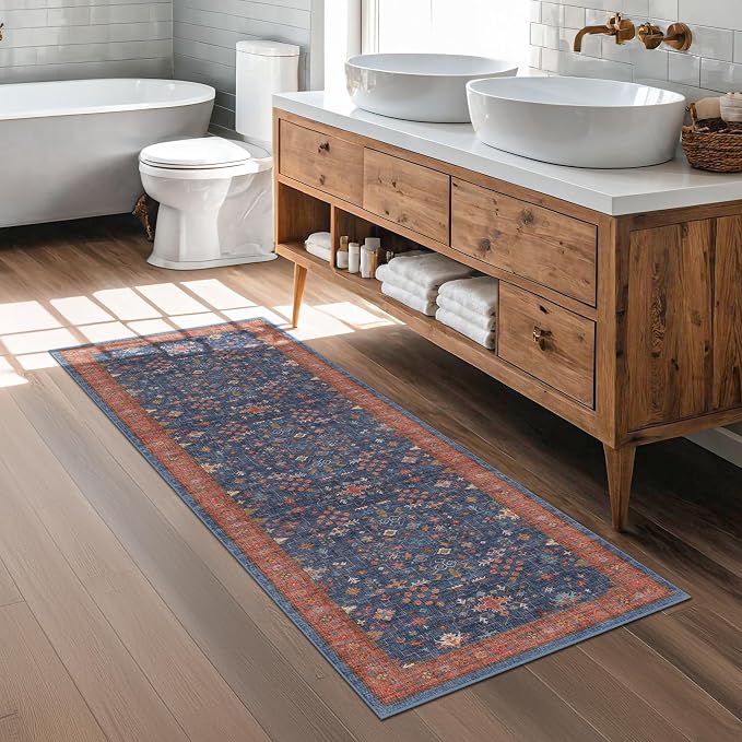 Hazo Haus Navy Blue Runner Rug 2x5 - Image 3