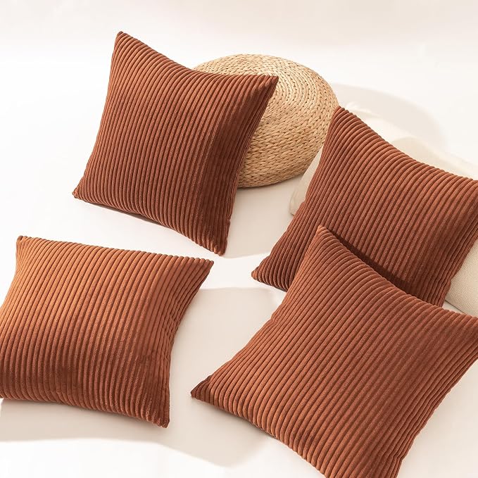 Topfinel Decorative Terracotta Throw Pillow Covers Cushion Cases, Rustic Home - Image 4
