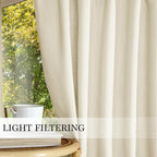 RYB HOME Cafe Curtains 24 inches Length, 2 Panels Kitchen Curtains and Valances - Image 7