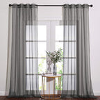 NICETOWN Sheer Curtains 120" Extra Long Voile Texture, Grommet Top Soft Voile by NICETOWN