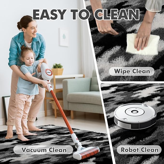6x9 Ft Large Shag Rugs for Living Room Decor, Tie-Dyed Ultra Soft Fluffy Furry - Image 7