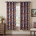 Topfinel Rust Boho Floral Curtains 72 Inches Long French Country Grommet by Topfinel