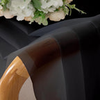 Lecloud Black Sheer Curtain Panels 72 Inch Length, Light Filtering Window - Image 4