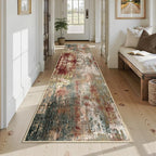 Washable Area Rugs 2'6'' x12 Non-Slip Modern Abstract Soft - Image 7