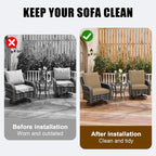 4Pcs Outdoor Cushion Covers, Patio Cushion Covers, Stretch Elastic Slipcovers - Image 6